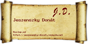 Jeszenszky Donát névjegykártya
